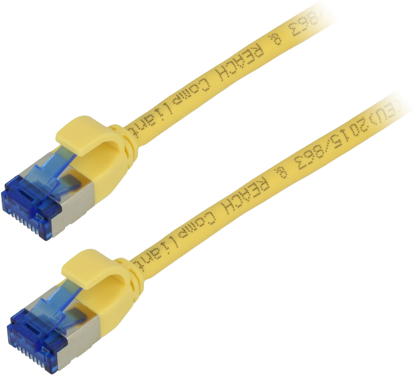 Patch kabel RJ45 S/FTP Cat6a 0,25m žlutý