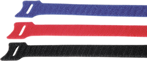 Fasciacavi a velcro 145 mm nero, 12 pz.