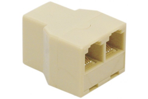 Kupplung RJ12 T für Telefon bu./bu./bu.