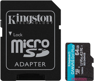 Kingston Canvas Go! Plus Gen 4 avec adaptateur SD inclus