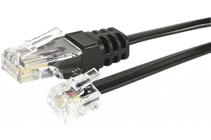 Telefonkabel RJ11/RJ45 schwarz 3m