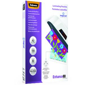 Fellowes A3 80µ Laminating Pouches x100